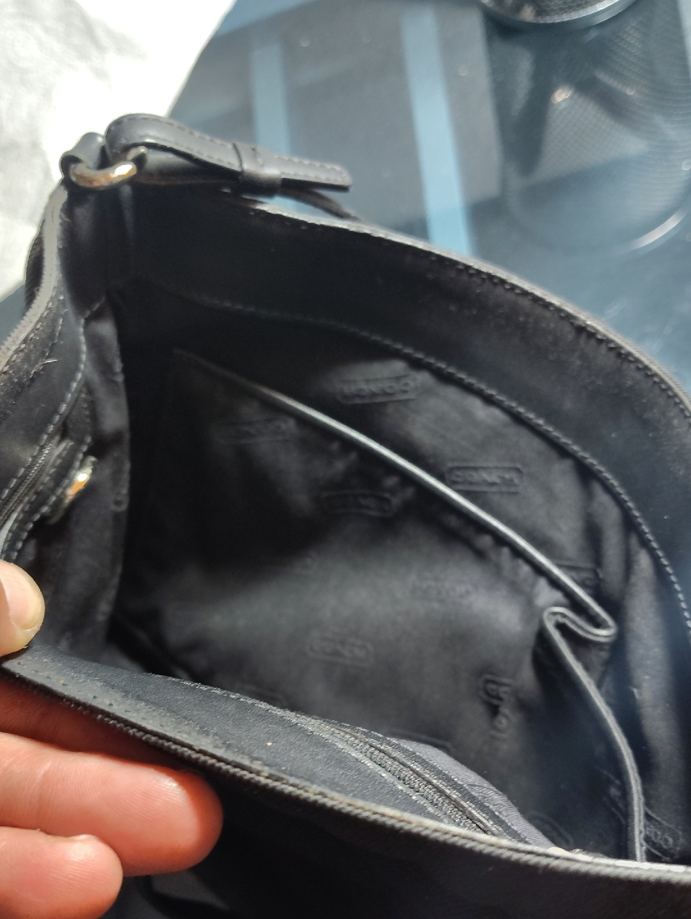 Coach Mercer Black Twill Hobo - Picture 7 of 8